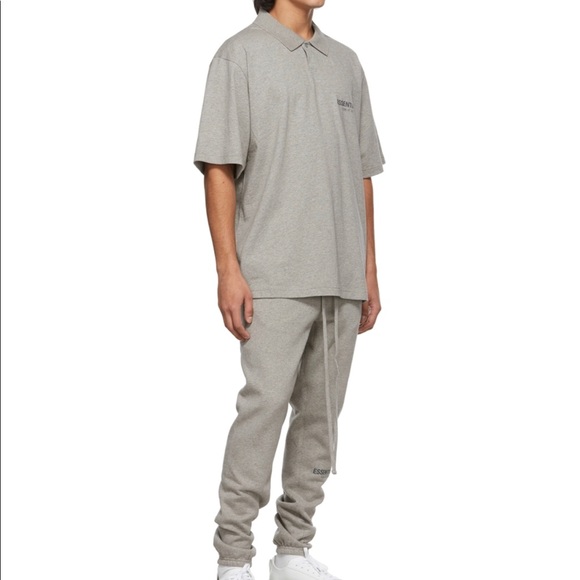 SOLD L2 NWT UNISEX Fear of God Essentials joggers pants Dark Heather Oatmeal - Picture 3 of 5